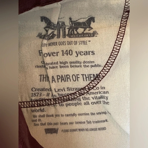 Vintage Levis 501 Jeans 32 x 32 Dark Wash Straight Red Orange Tab‎ Denim HTF! - Picture 6 of 8